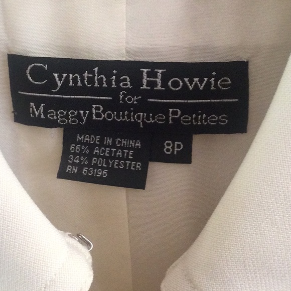 NWT Cynthia Howie Cream color Jacket 8 petite - Picture 2 of 7